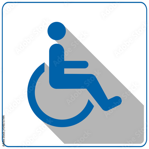 Wheelchair disabled handicap person parking sign
