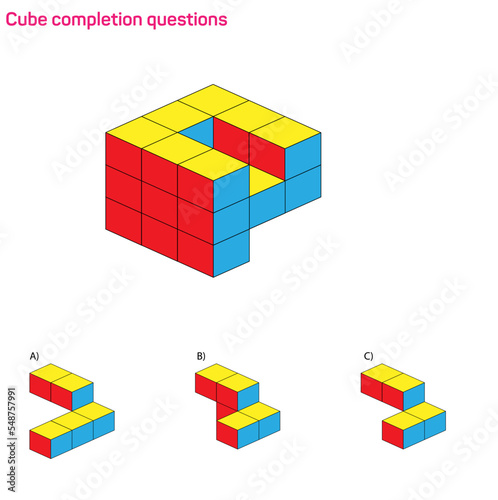 Find the Missing Piece. Shape completion questions  Find next shape