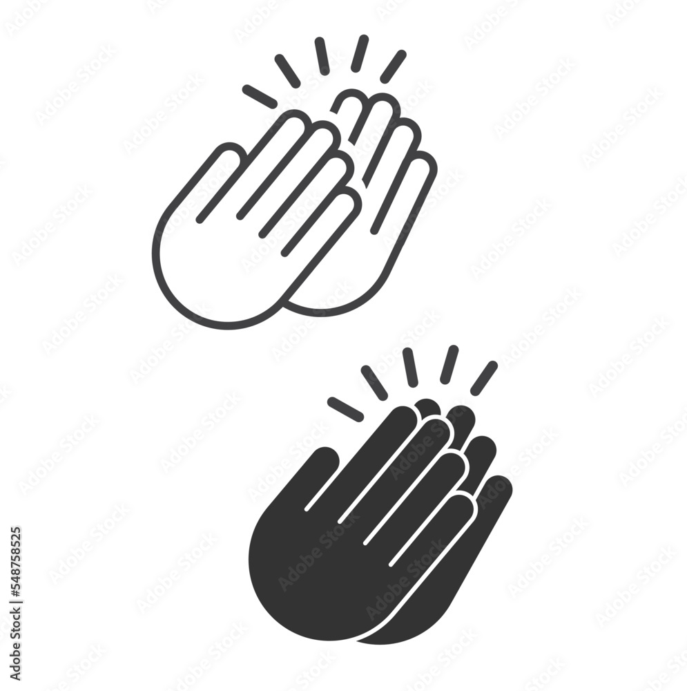 Obraz premium Applause icon vector in two variants.