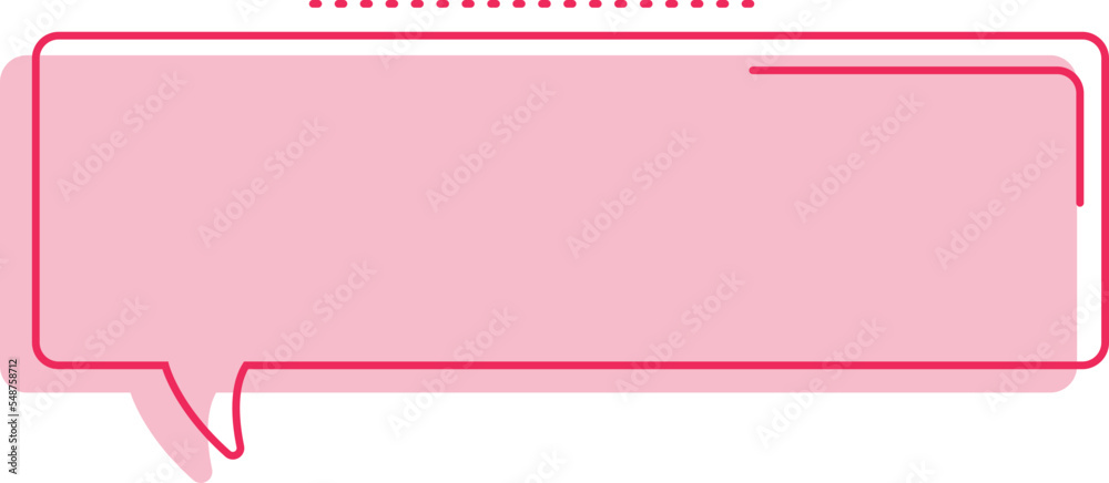 Pink Text Box Message Bubble Pink Text Box Message Bubble