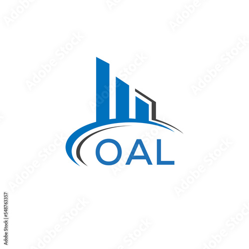 OAL letter logo. OAL blue image. OAL Monogram logo design for entrepreneur and business. OAL best icon.	
 photo