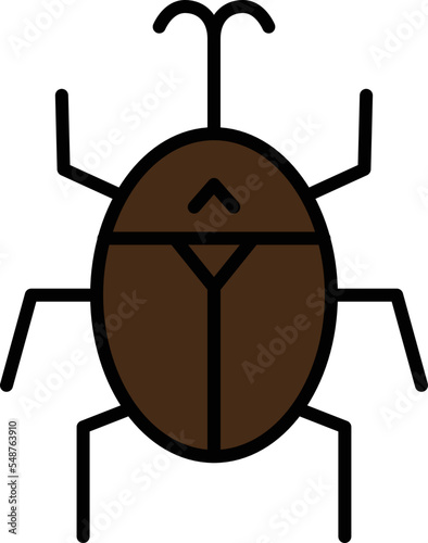 ミニ昆虫イラストアイコン カブトムシ
