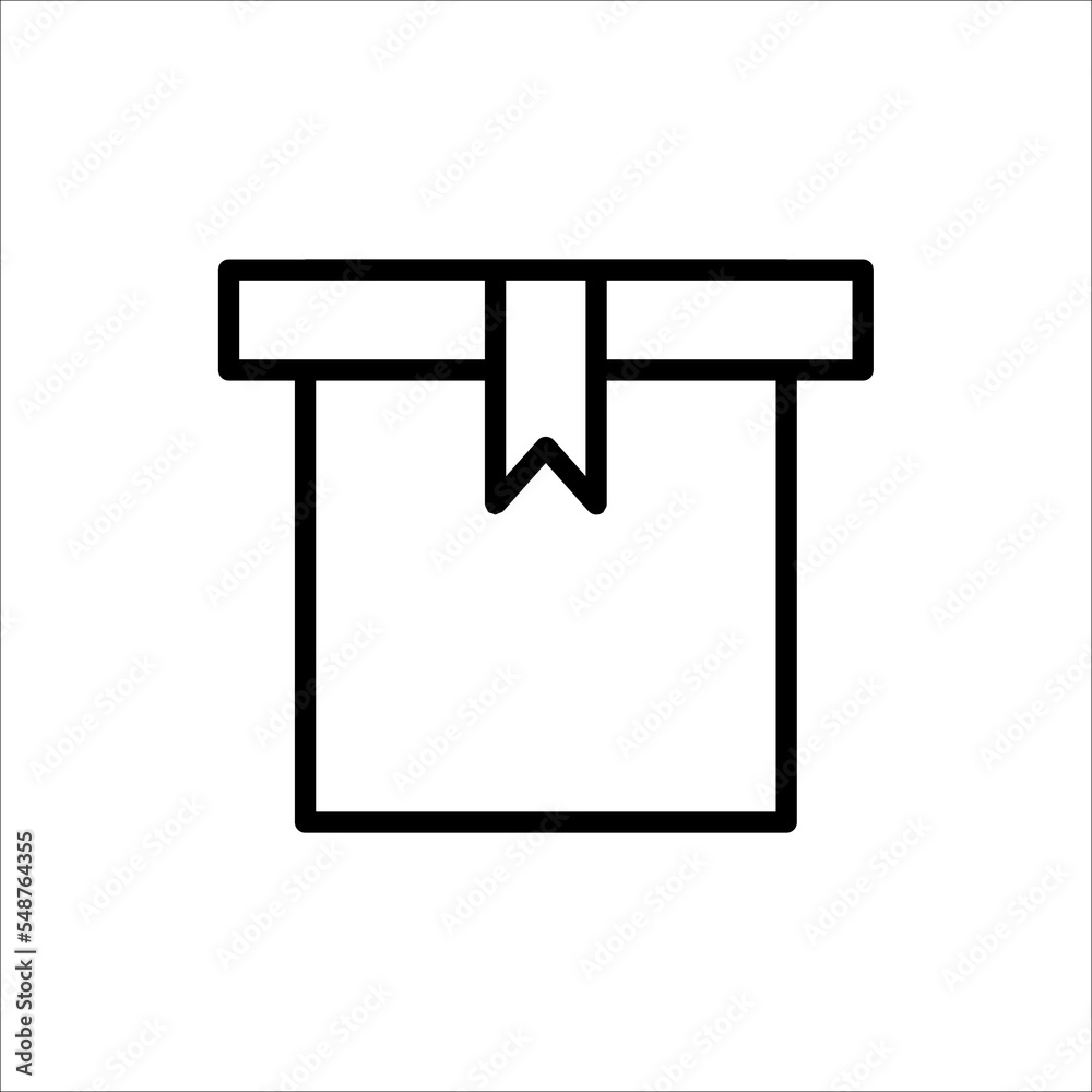 Box icon or logo in modern line style. Vector illustration on a white background. Box icon or logo in modern line style. Vector illustration on a white background.
