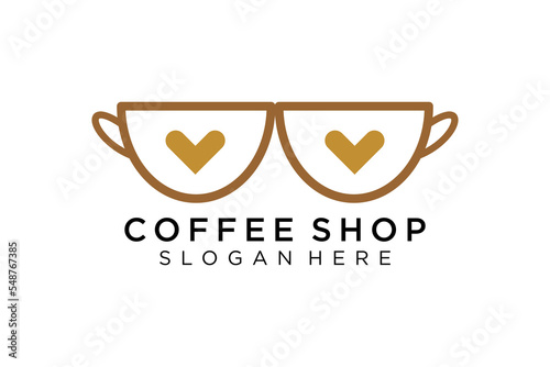 Coffee logotype. Minimalist coffee logo concept, fit for caffe, restaurant, packaging and coffee business. Illustration vector logo.