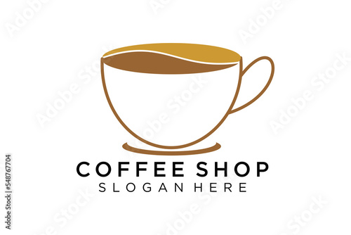 Coffee logotype. Minimalist coffee logo concept, fit for caffe, restaurant, packaging and coffee business. Illustration vector logo.