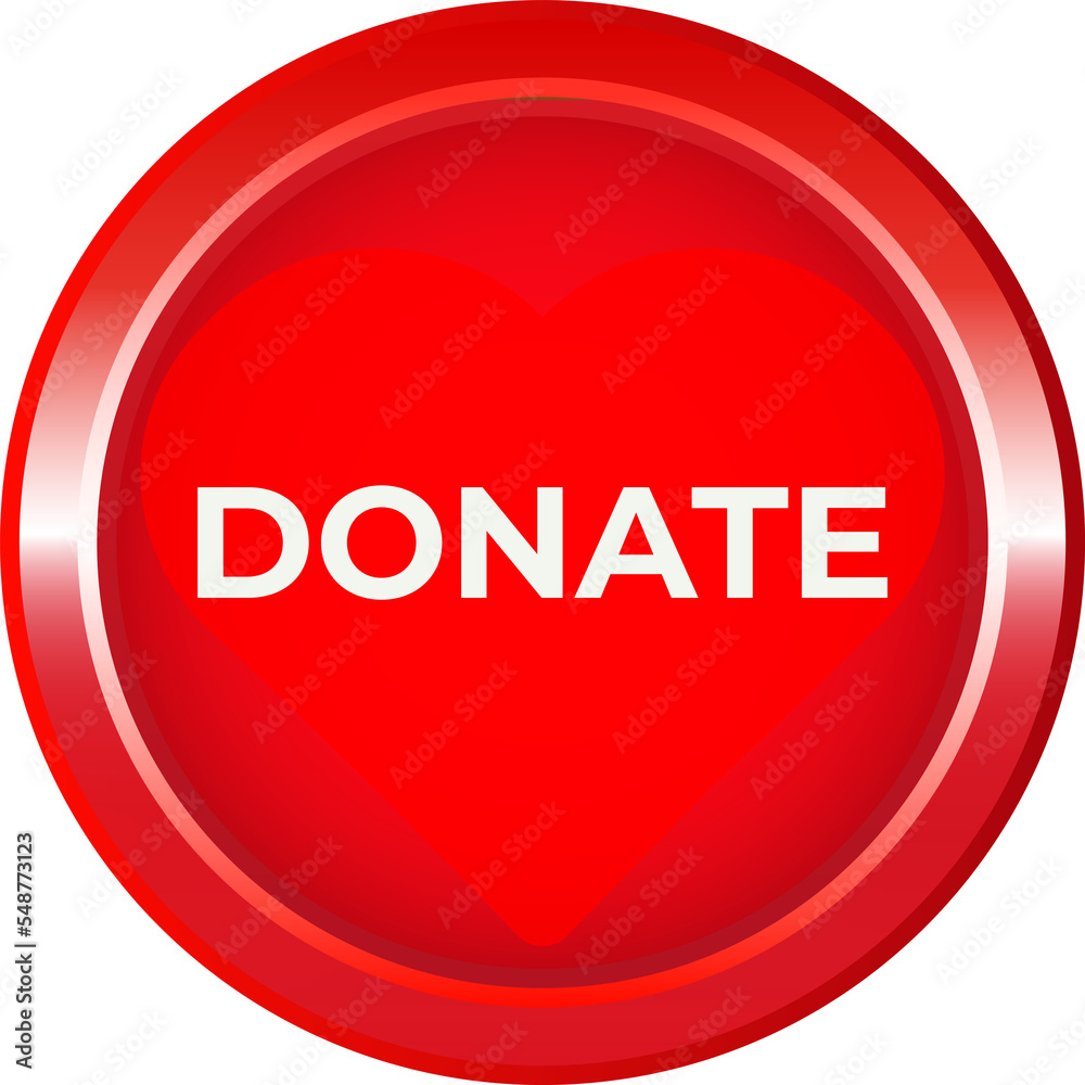 Donate web button with text and heart Red circle icon Donate web button with text and heart Red circle icon