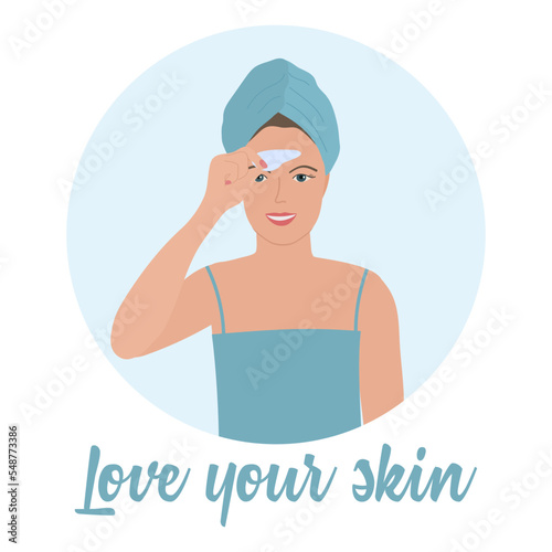Girl Beauty Routine Face massage Skin Care Gua Sha