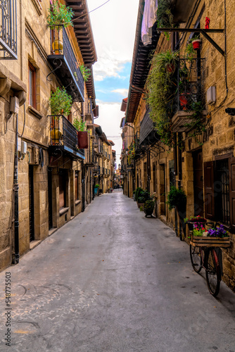 Fototapeta Naklejka Na Ścianę i Meble -  Rioja region town Laguardia Spain narrow streets in beautiful hilltop town