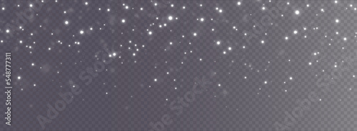 Christmas background. Powder PNG. Magic bokeh shines with white dust. Small realistic glare on a transparent Png background. Design element for cards, invitations, backgrounds, screensavers.