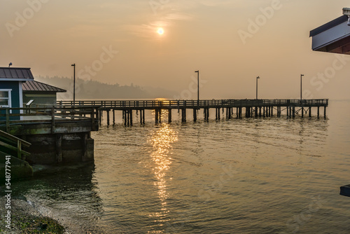 Pier And Smoky Sky