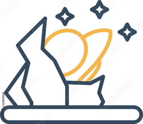 spaceship crash Vector Icon which is suitable for commercial work and easily modify or edit it
