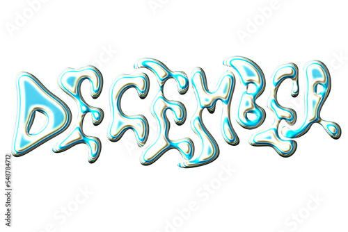 December acid graphic text, Chrome png text december