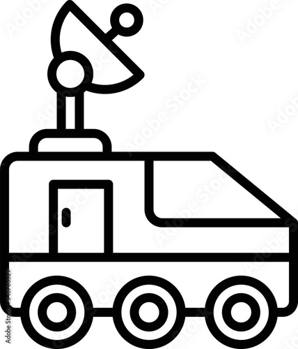 Satellite truckVector Icon which is suitable for commercial work and easily modify or edit it
 photo