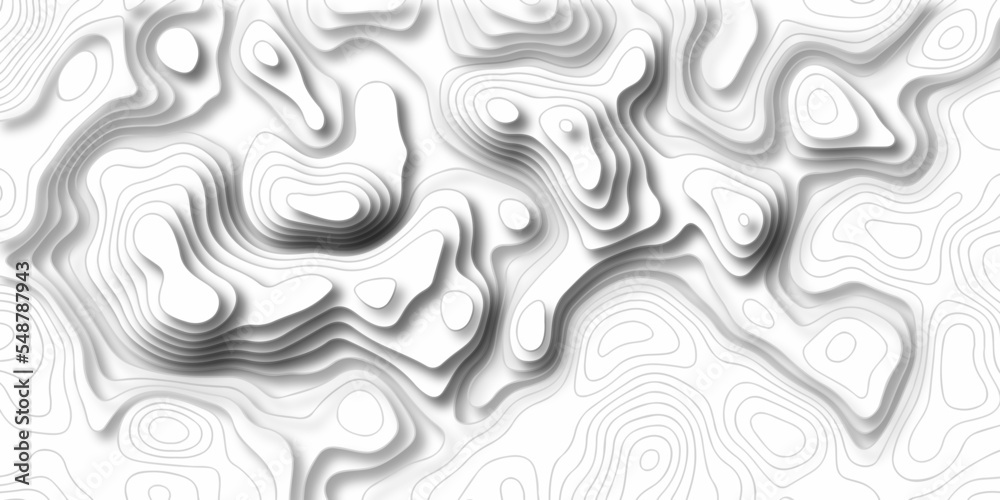 Abstract background vector and topographic patter line map background. silver line topography maount map contour background, geographic grid. Abstract vector illustration.