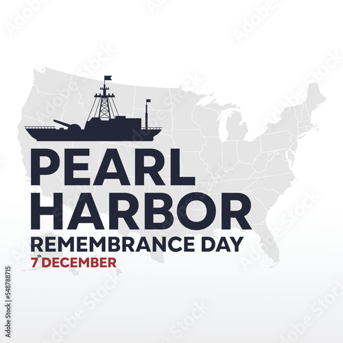 National pearl harbor remembrance day holiday vector concept december, perfect for office, banner, company, landing page, background, social media, wallpaper and more