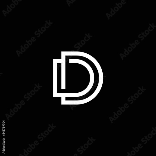 DD initial modern monogram logo design 