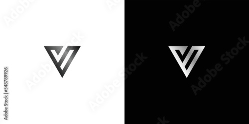 initial letter VB BV minimalist art logo