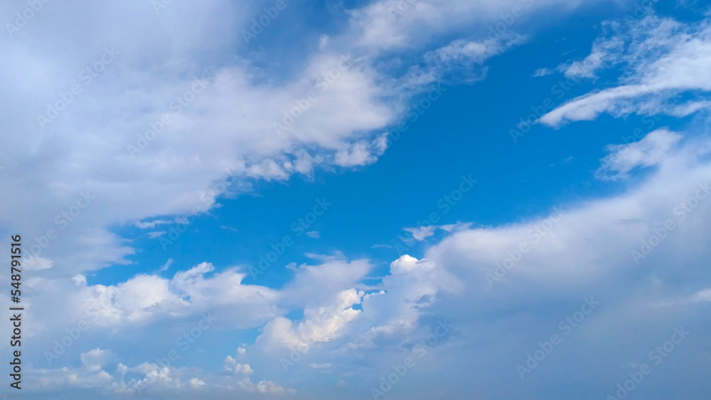 Blue sky with white clouds, Clear sky. Beautiful blue sky and clouds with daylight natural background. Blue sky with white clouds, Clear sky. Beautiful blue sky and clouds with daylight natural background.