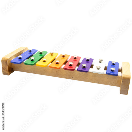 a single colorful training xylophone