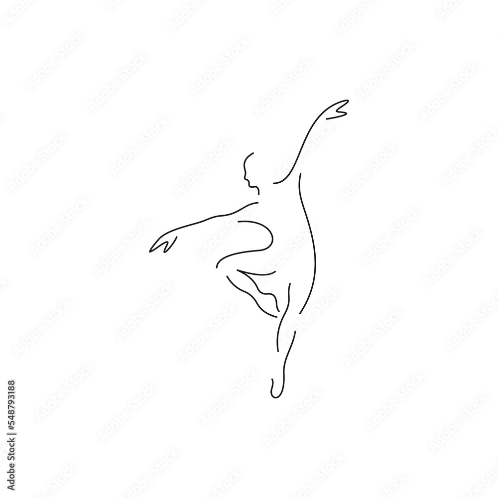Ballet Motion Dance Style Logo Ballet Motion Dance Style Logo