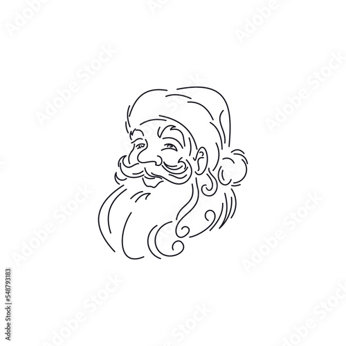 Santa Claus Head Line logo