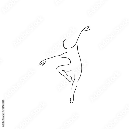Ballet Motion Dance Style Logo