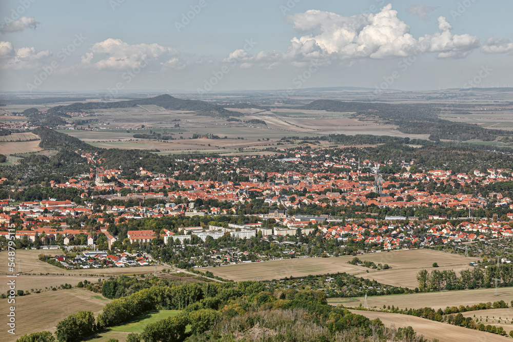 Luftbild Quedlinburg mit Teufelsmauer