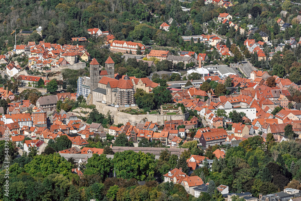 Luftbild Schlossberg Quedlinburg Ostansicht