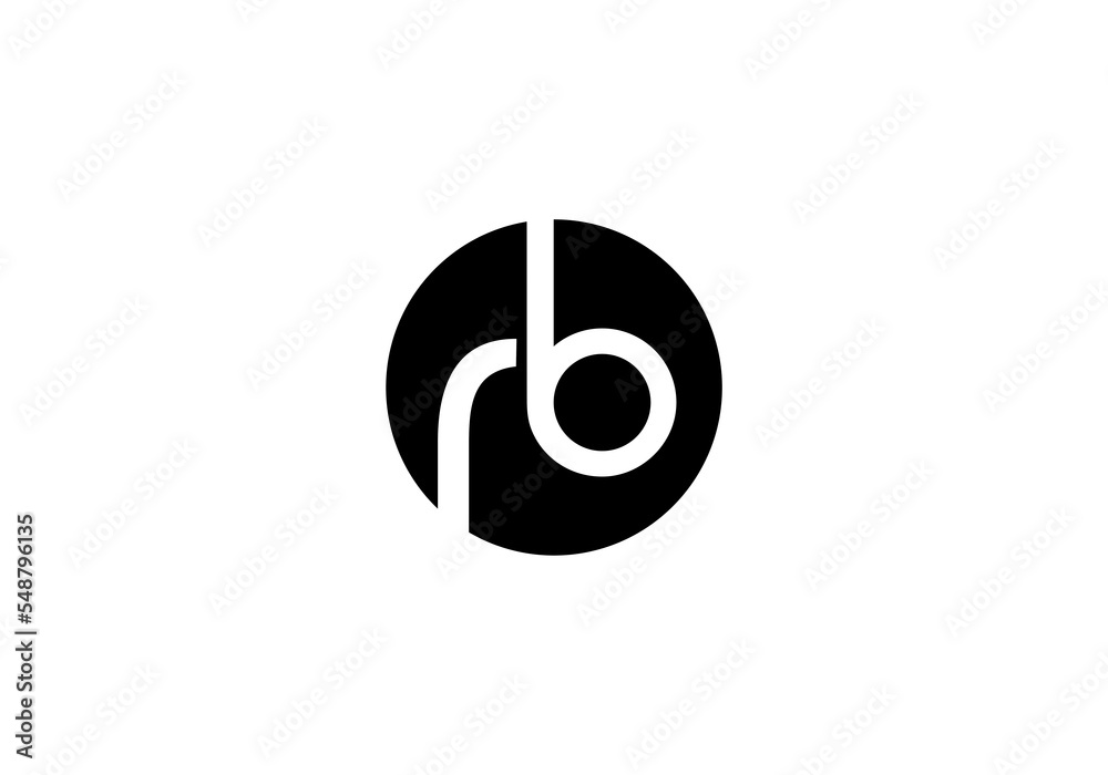 initial letter logo RB initial company icon business logo background illustration initial letter logo RB initial company icon business logo background illustration