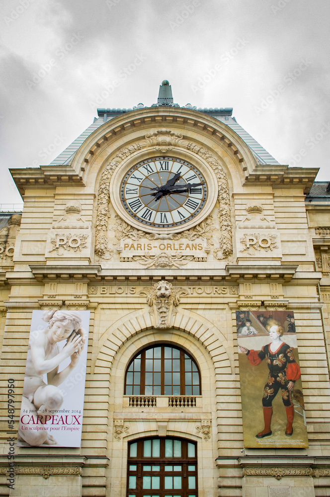 Exterior view of the Museé d'Orsay in Paris, France.