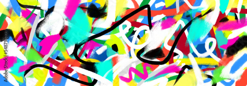 Abstract graffiti art - Colorful painting art background