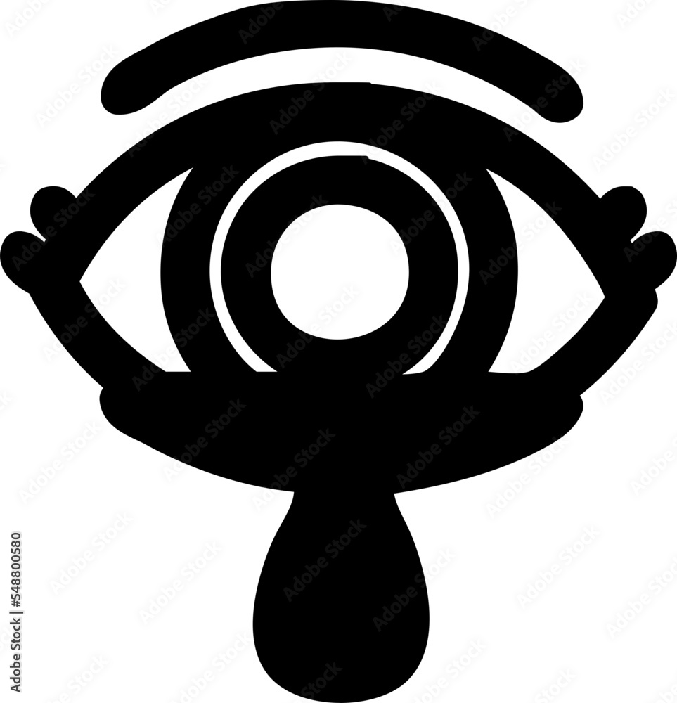 mystic eye crying blood icon symbol Stock Vector Adobe Stock