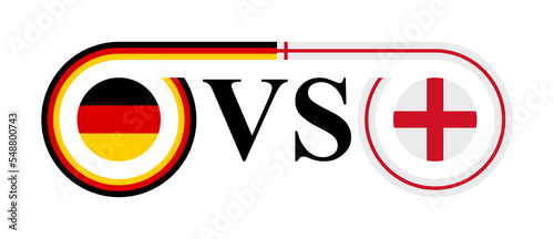the concept of germany vs england. vector illustration isolated on white background