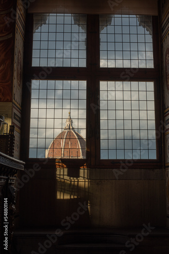 View from the window  of the dome of the Cathedral. 