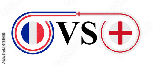 the concept of france vs england. vector illustration isolated on white background