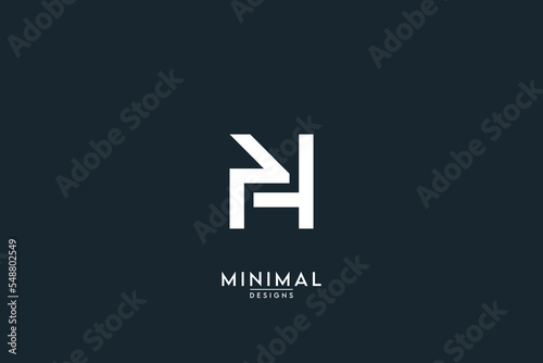 Abstract letter PH, HP, P, H Logo Design Vector Template Element.