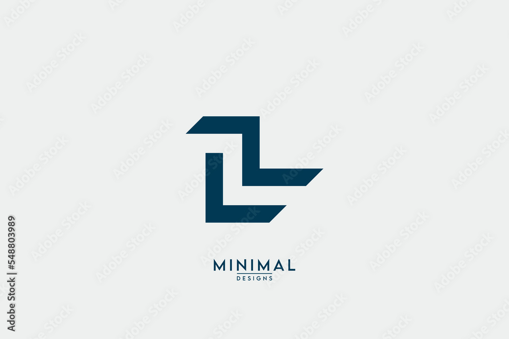 Initial letter ZL, LZ, Z, L Logo Design Vector Template Element. - obrazy, fototapety, plakaty 