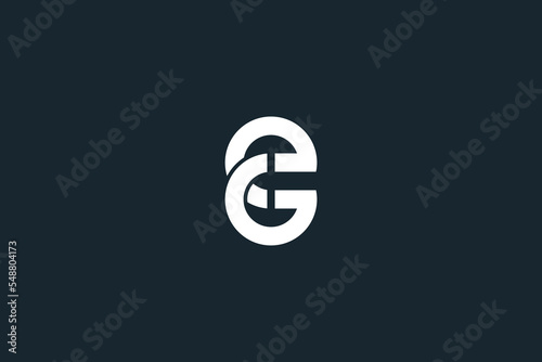 Abstract EG, GE, E, G Letters Logo Initial Based Monogram Icon Vector.