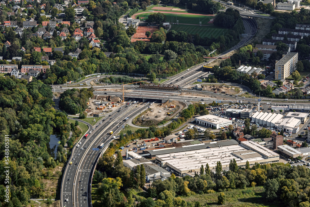 Luftbild Braunschweig, Baustelle Südkreuz Südansicht