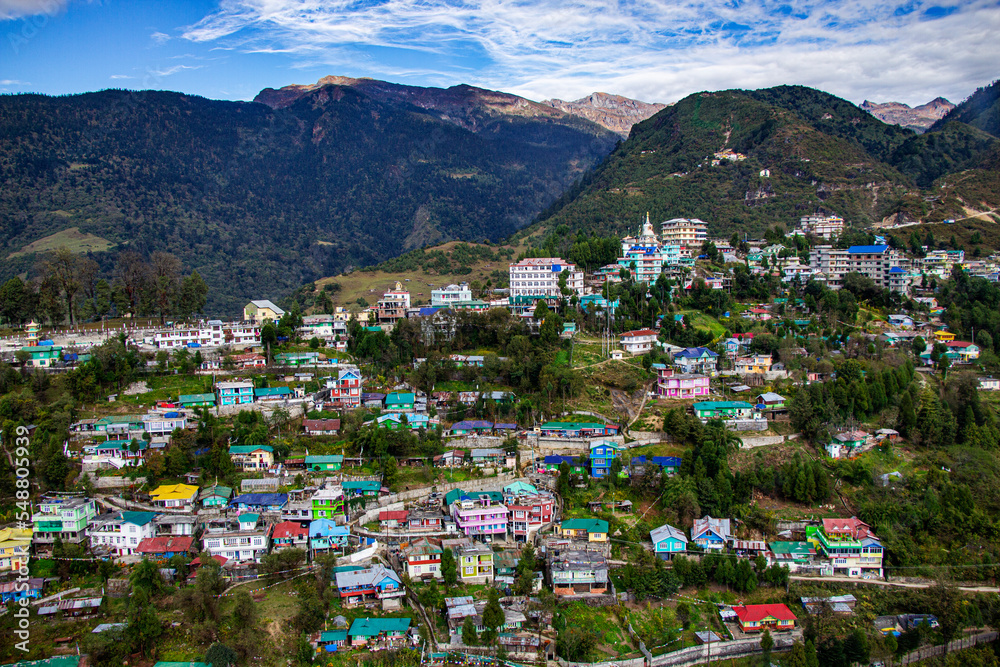 Tawang City in Arunachal Pradesh in India