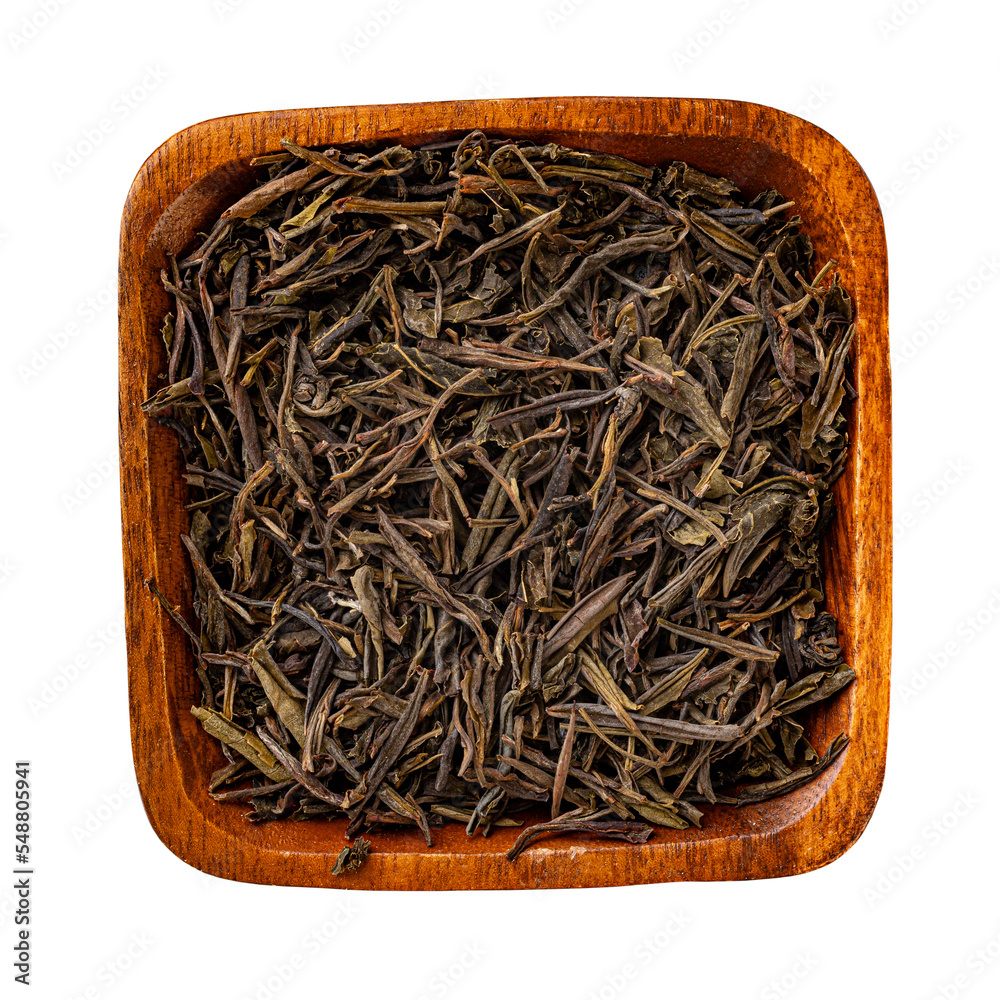 Dry green tea leaves Dry green tea leaves