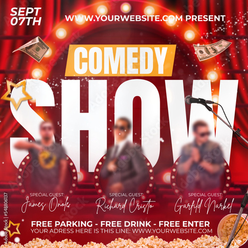 Comedy Show Template in Vector