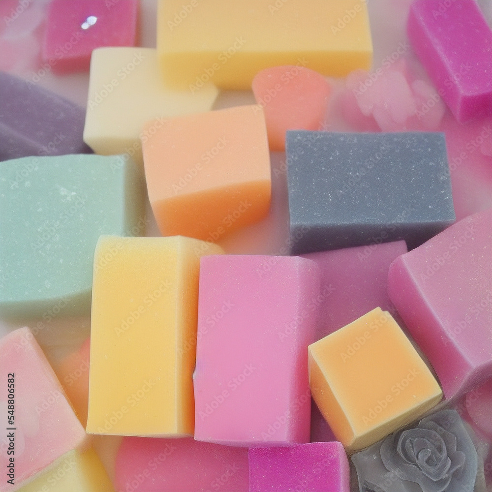 Colorful soap bars, handmade natural zero waste soap, spa and skincare small business idea, solid soap Colorful soap bars, handmade natural zero waste soap, spa and skincare small business idea, solid soap