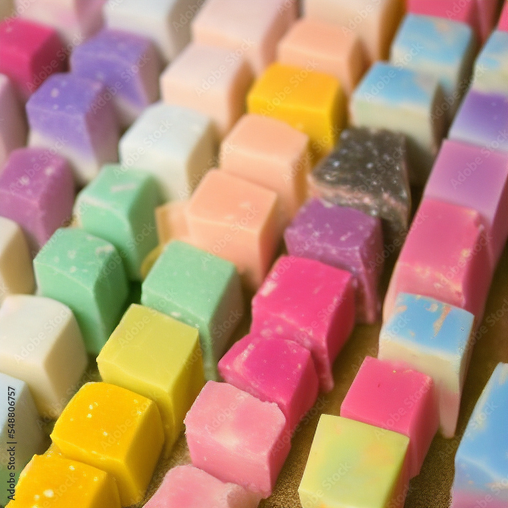 Colorful soap bars, handmade natural zero waste soap, spa and skincare small business idea, solid soap Colorful soap bars, handmade natural zero waste soap, spa and skincare small business idea, solid soap
