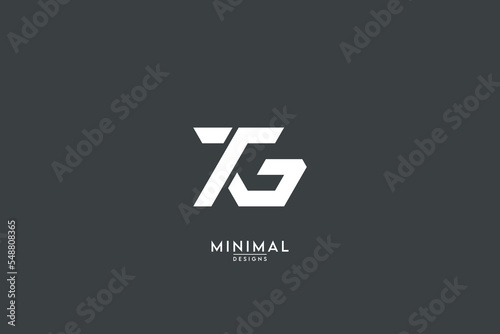 Abstract TG, GT, T, G Letters Logo Monogram icon.
