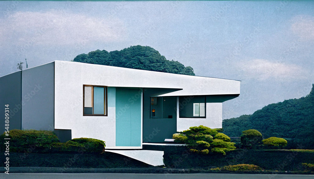 beautiful modern japanese house design Stock Illustration Adobe Stock