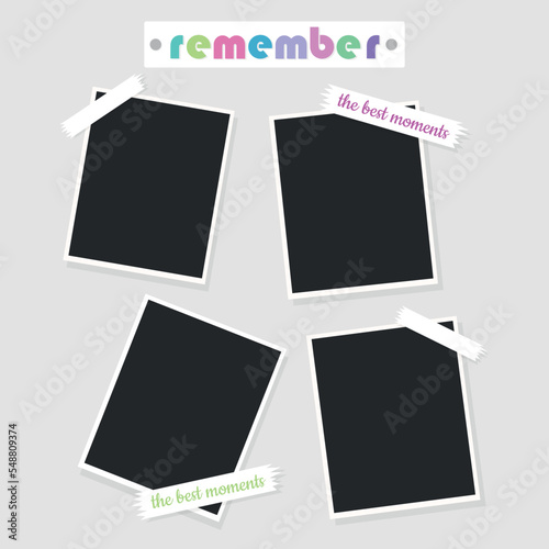 keepsake photos on a gray background