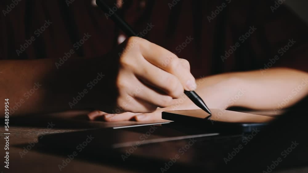 Businessman working with smart phone and laptop and digital tablet computer in office with digital marketing media in virtual icon Businessman working with smart phone and laptop and digital tablet computer in office with digital marketing media in virtual icon