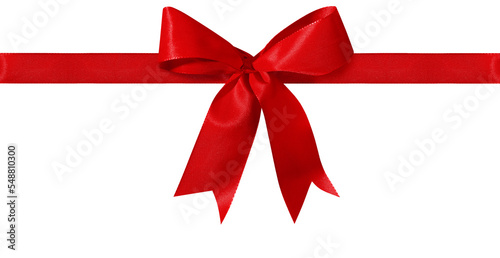 Photographie Beautiful gift bow red, exempted.
