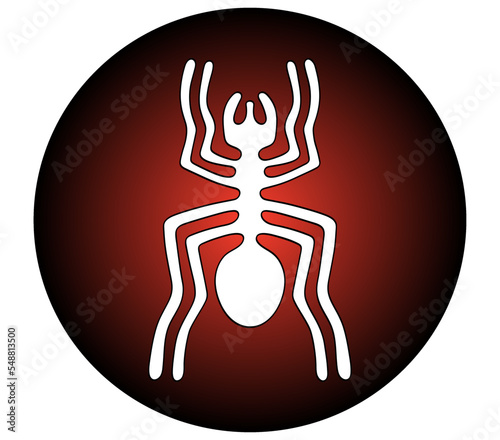 Geoglyph of the spider from Nazca - vector illustration